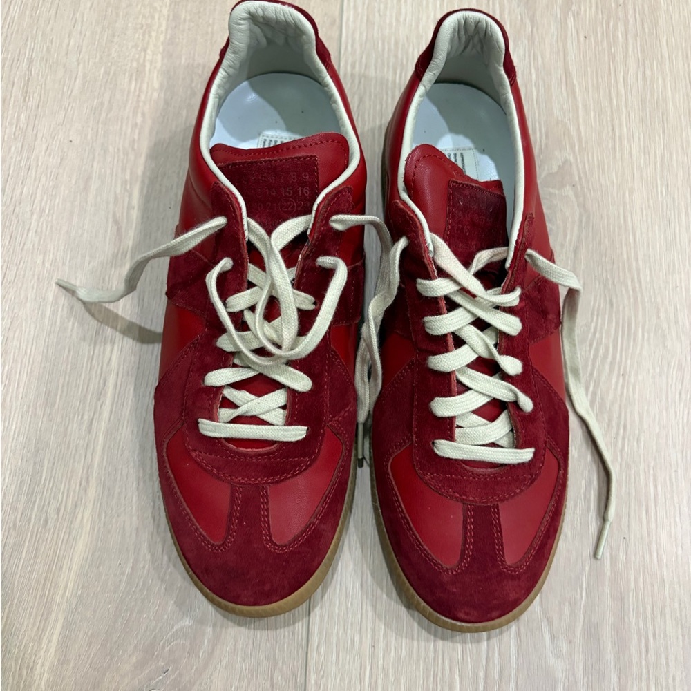 Maison Martin Margiela Red Leather Sneakers